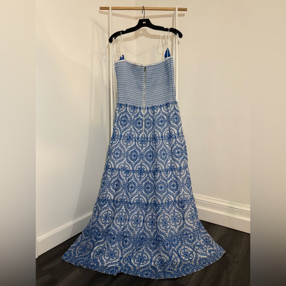 Alice + Olivia Sky Blue and White Maxi Dress - Picture 6 of 8